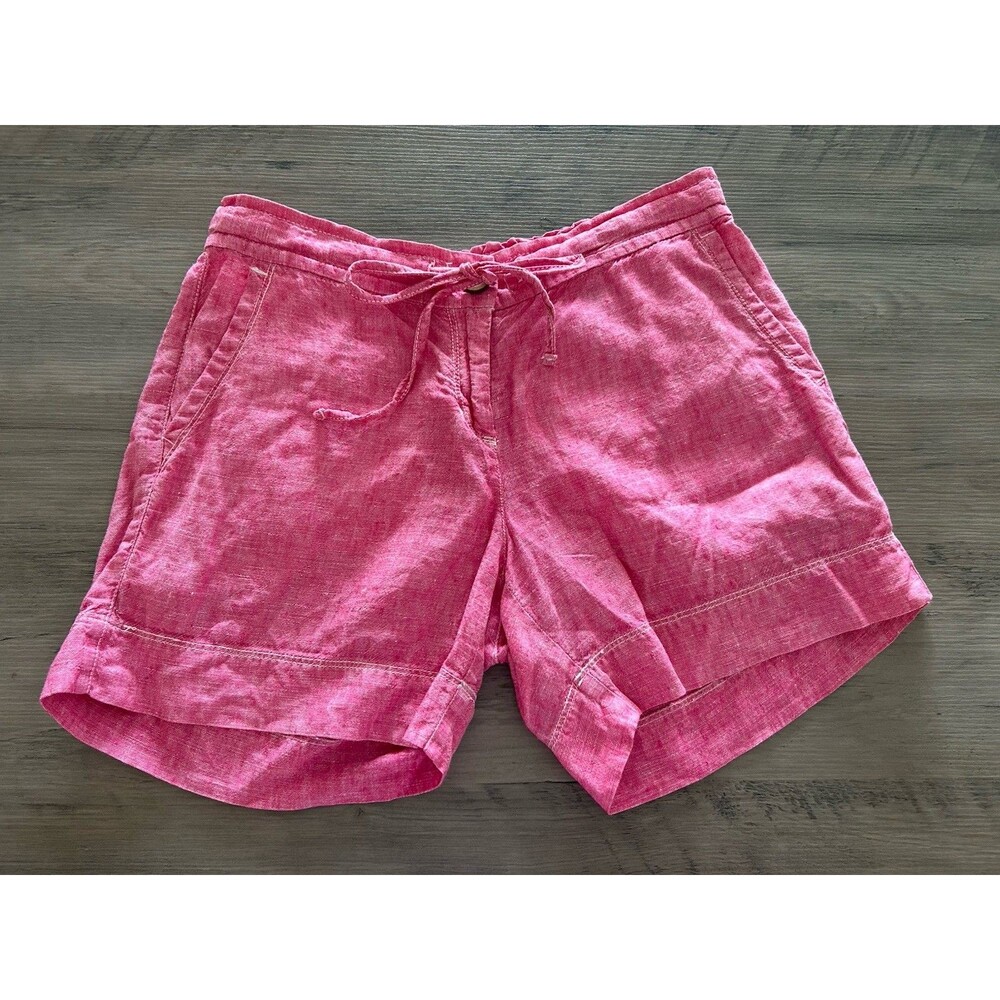 Tommy Bahama Relax 100% Linen Pink Cargo Shorts Size XXS